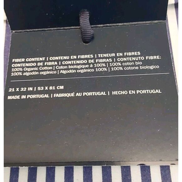 Ralph Lauren Organic Shirting Stripe Cotton Two Standard Pillowcases Blue White - Picture 8 of 9